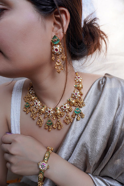 Kalash Temple Necklace Set