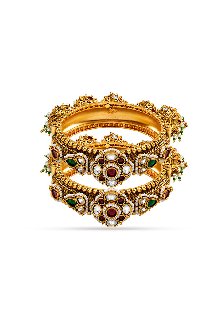 Vaigai Ghungroo Heritage Bangle Set