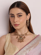 Gajraj Ruby Green Elephant Hasli Set