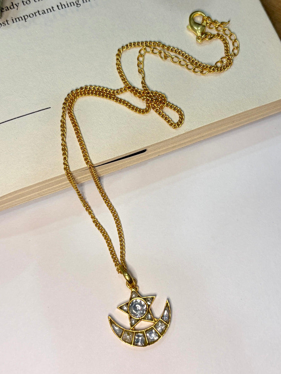 Chandtara Crescent Pendant Necklace
