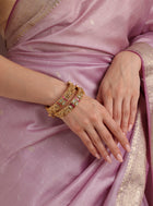Agya Carved Temple Openable Bangle Set
