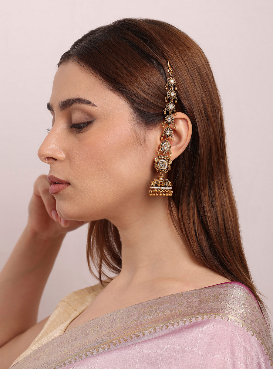 Ira Jhumka Hairchain Earring