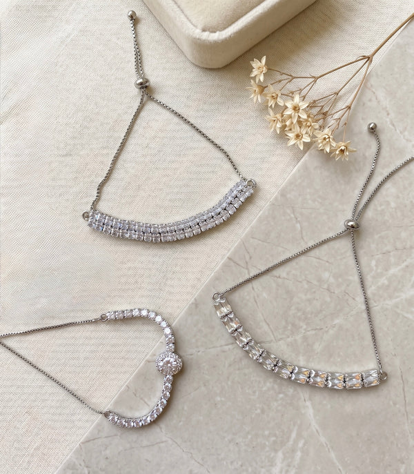 Trio Zircon Bracelet Set