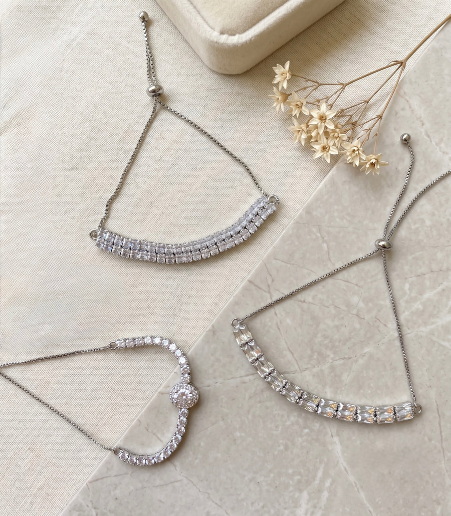 Trio Zircon Bracelet Set