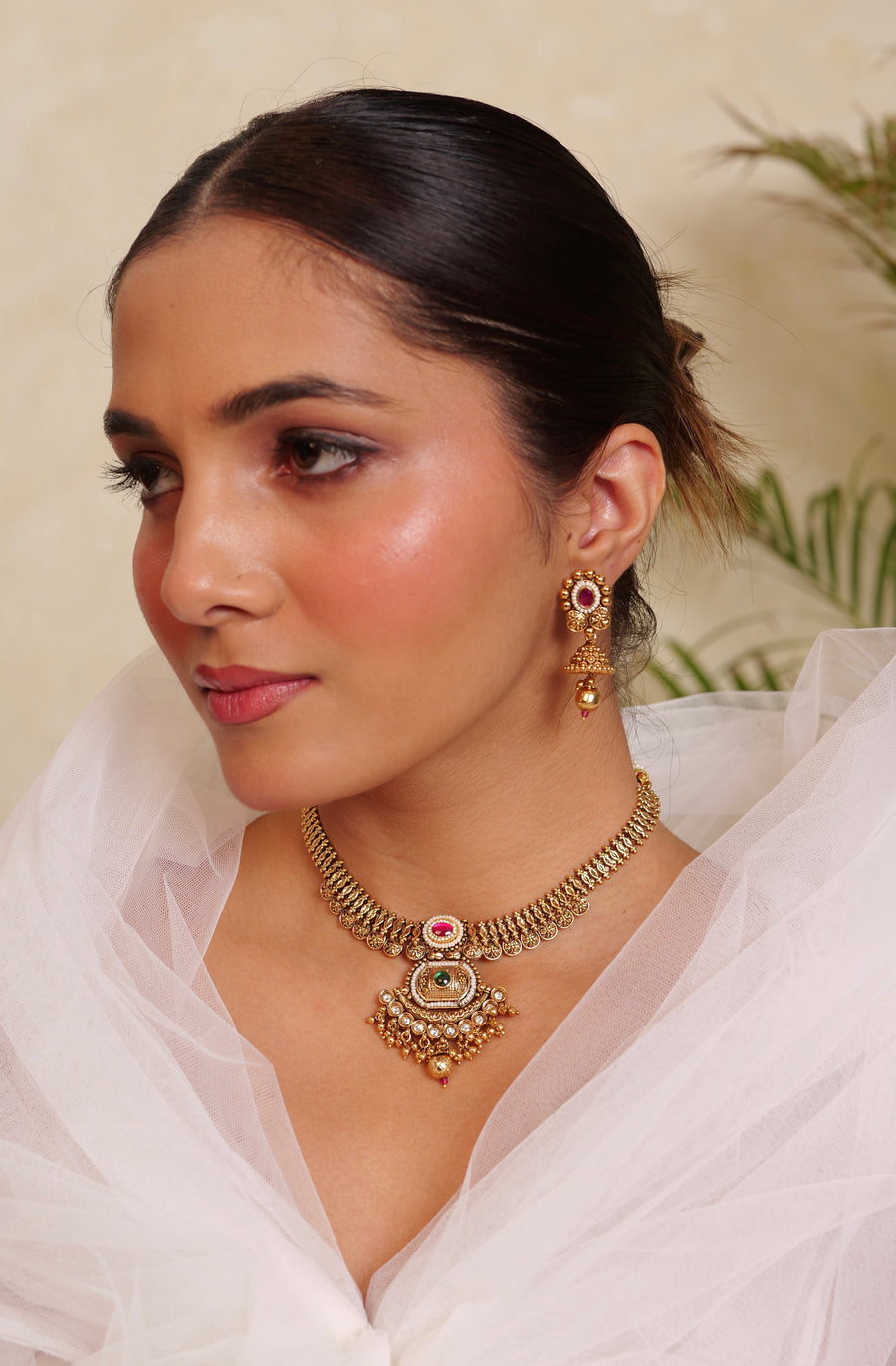 Heirloom Jadau Pendant Necklace Set