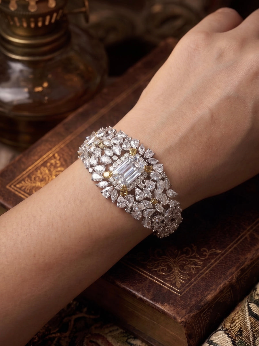 Zehra Zircon Statement Bangle Bracelet