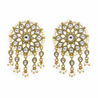 Mandala Pearl Stud Earrings