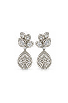 Liora Floral Teardrop Zircon Drop Earrings