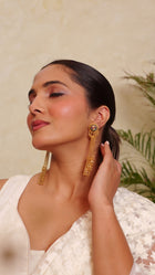 Neel Kamal Chain Tassel Earrings