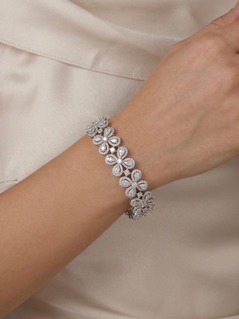 Clover Floral Zircon Bracelet