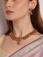 Gulab Emerald Ruby Jhumka Haar Set