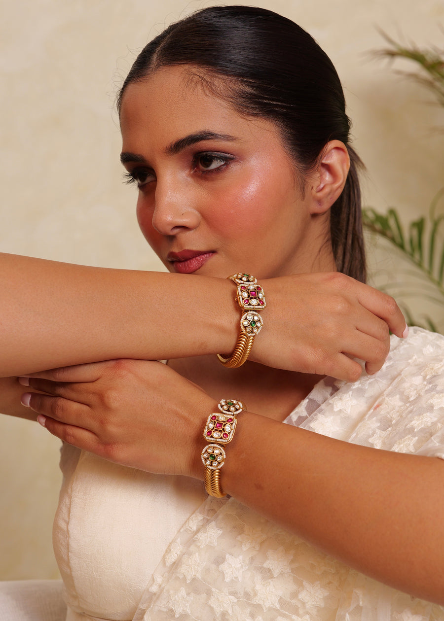 Mysuru Polki Bangle Set