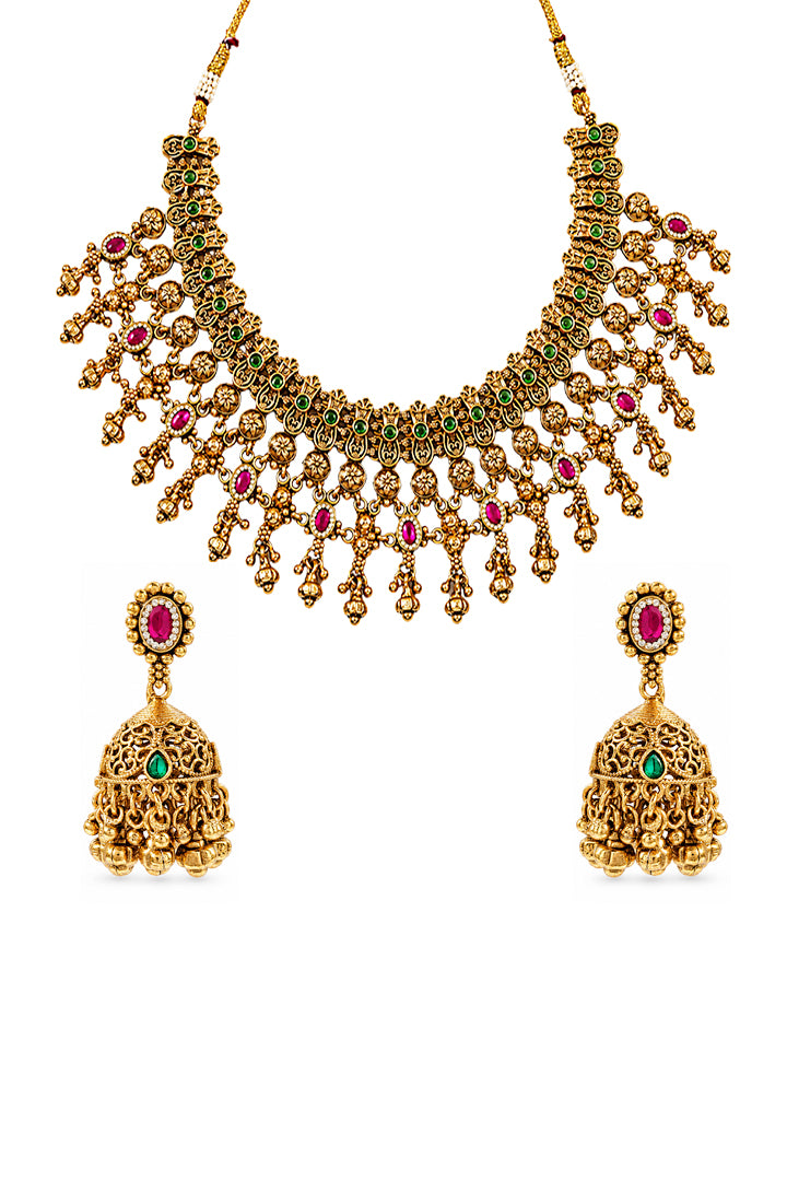Gulnaar Stone Temple Choker Set