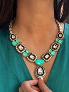 Mughal Panna Polki Necklace Set
