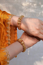 Antique Gold Temple Carved Kada