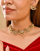 Moon Pearl Polki Choker Set