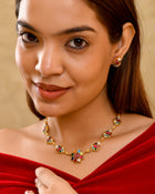 Navratna Polki Necklace Set