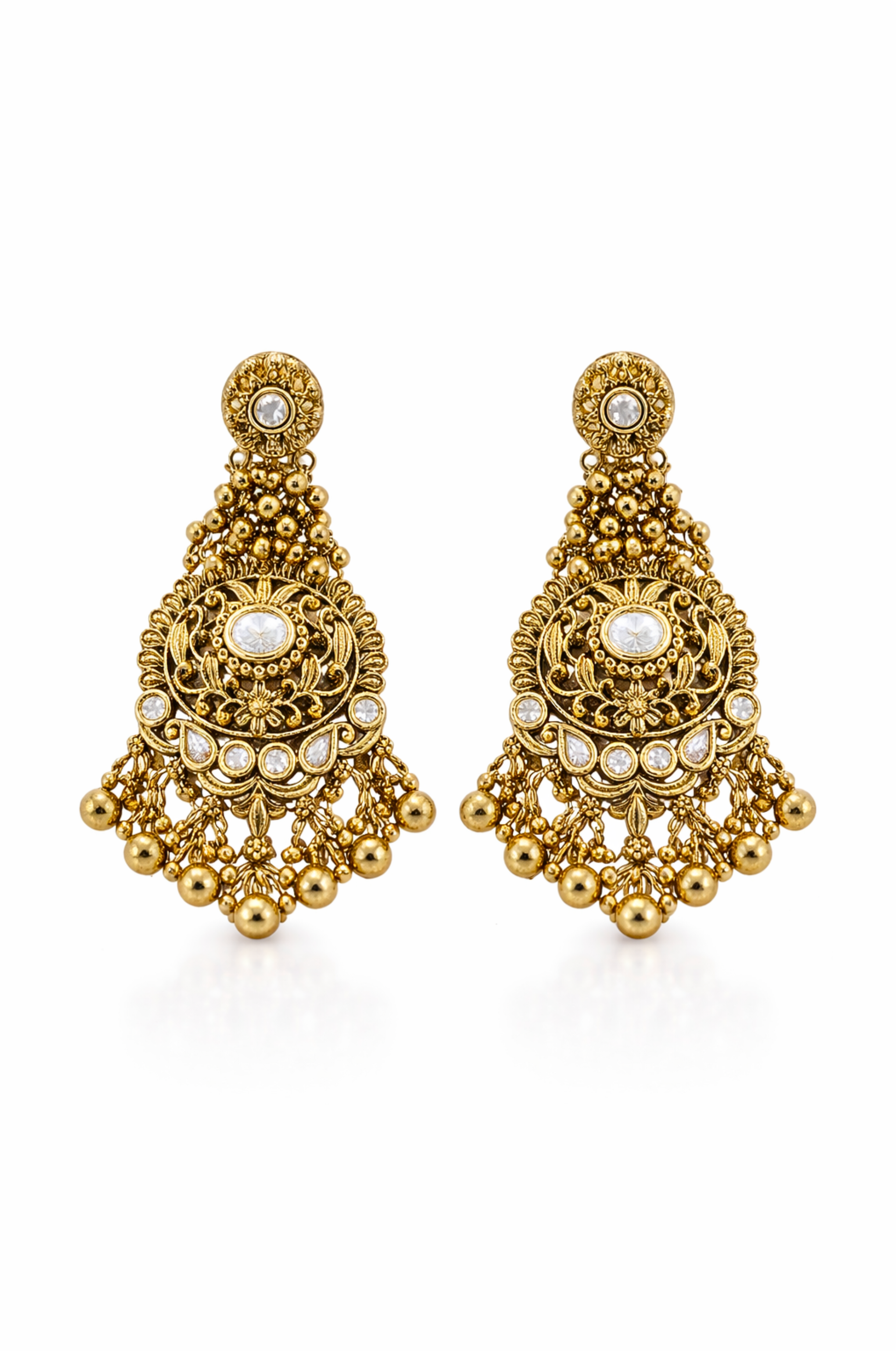 Antique Gold Temple Earrings