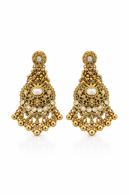Antique Gold Temple Earrings