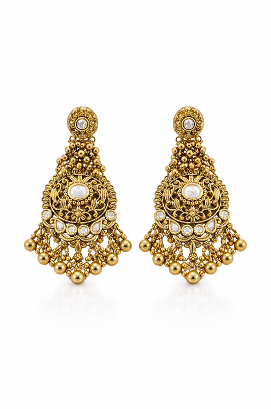 Antique Gold Temple Earrings
