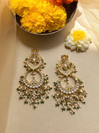 Zarmina Polki Emerald Chandbali Earrings
