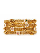 Sheena Ghungroo Floral Bangle Set of 4