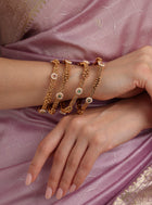 Sheena Ghungroo Floral Bangle Set of 4