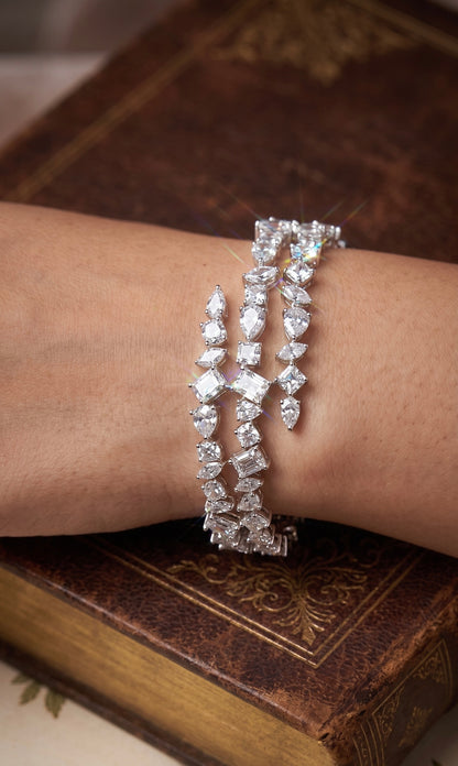Zircon Cascade Openable Bangle