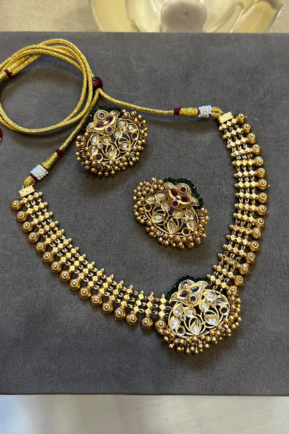 Temple Heritage Motif Necklace Set