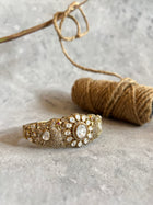 Peacock Moissanite Zircon Polki Bangle