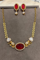 Ruby Elephant Heritage Necklace Set