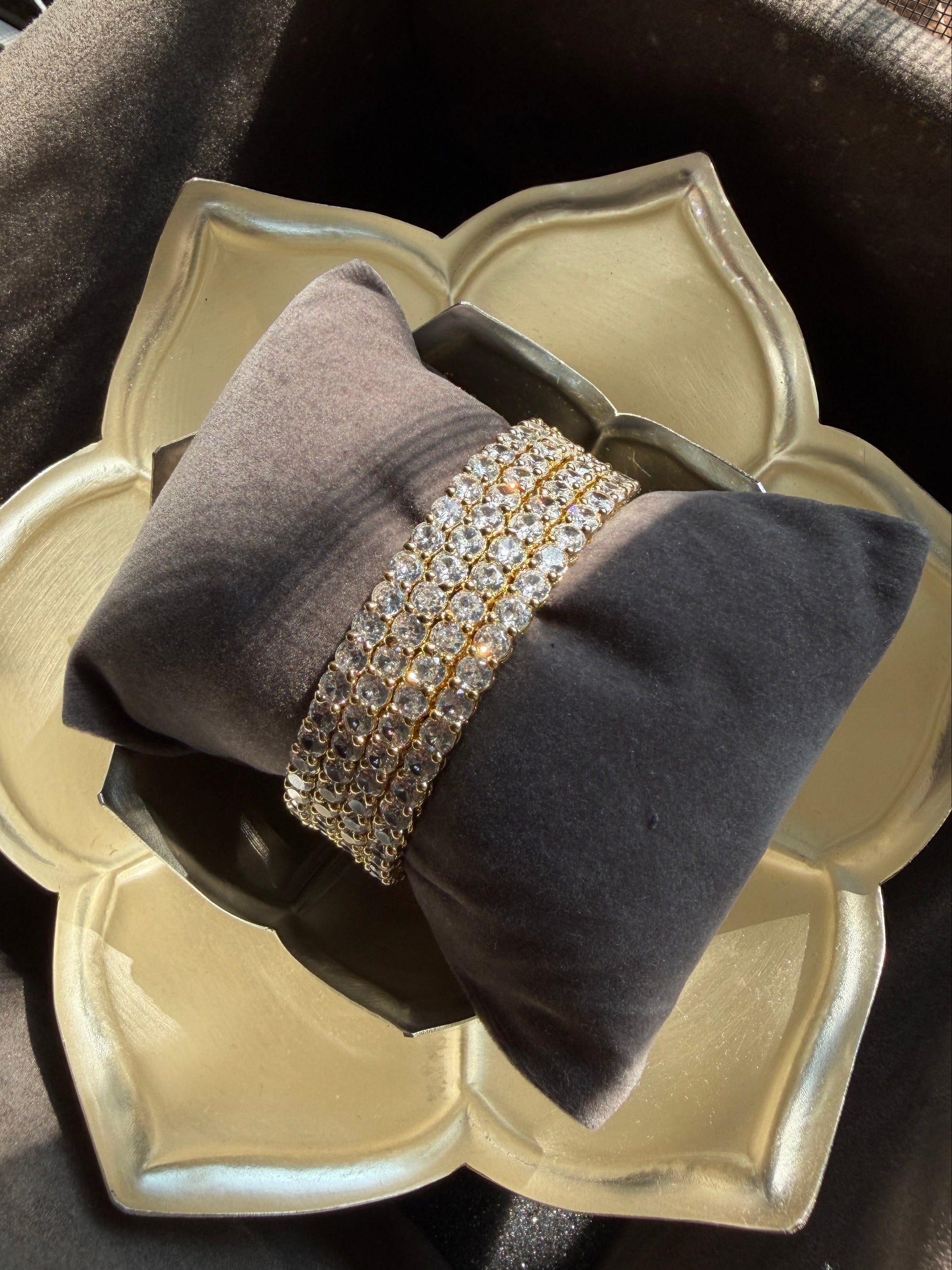 Running Faux Diamond Bangles