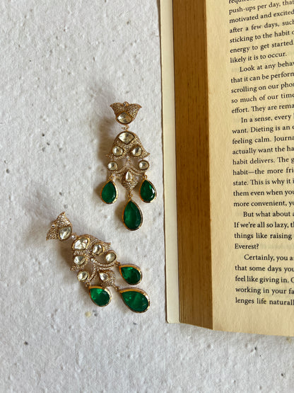 Crystal Embellished Drop Earrings