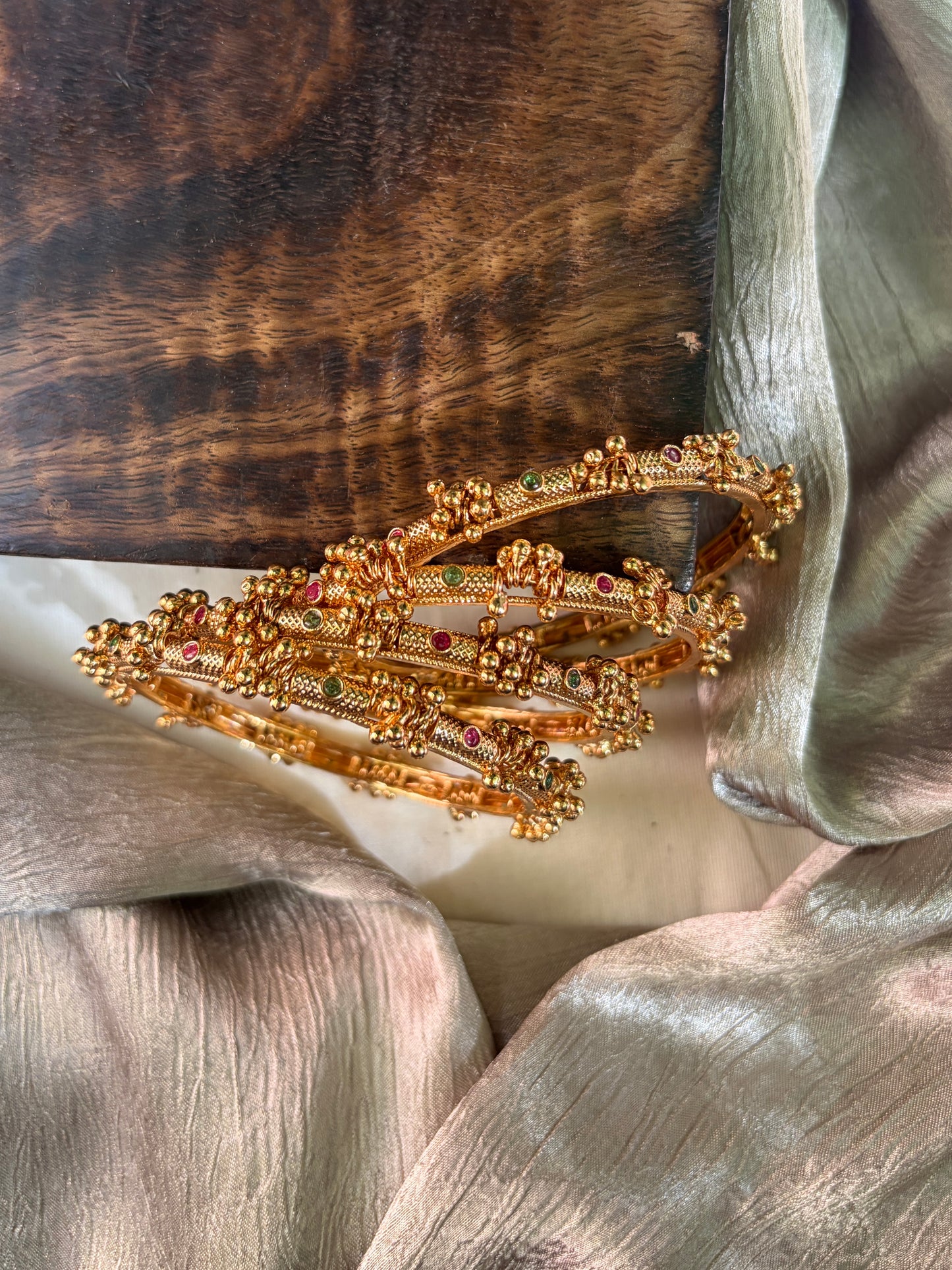 Nritya Ghungroo Temple Bangle Set of 4