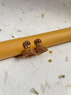 Carved Temple Style Jhumka Earrings