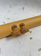 Carved Temple Style Jhumka Earrings