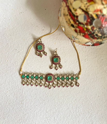 Heirloom Polki Bridal Necklace Set