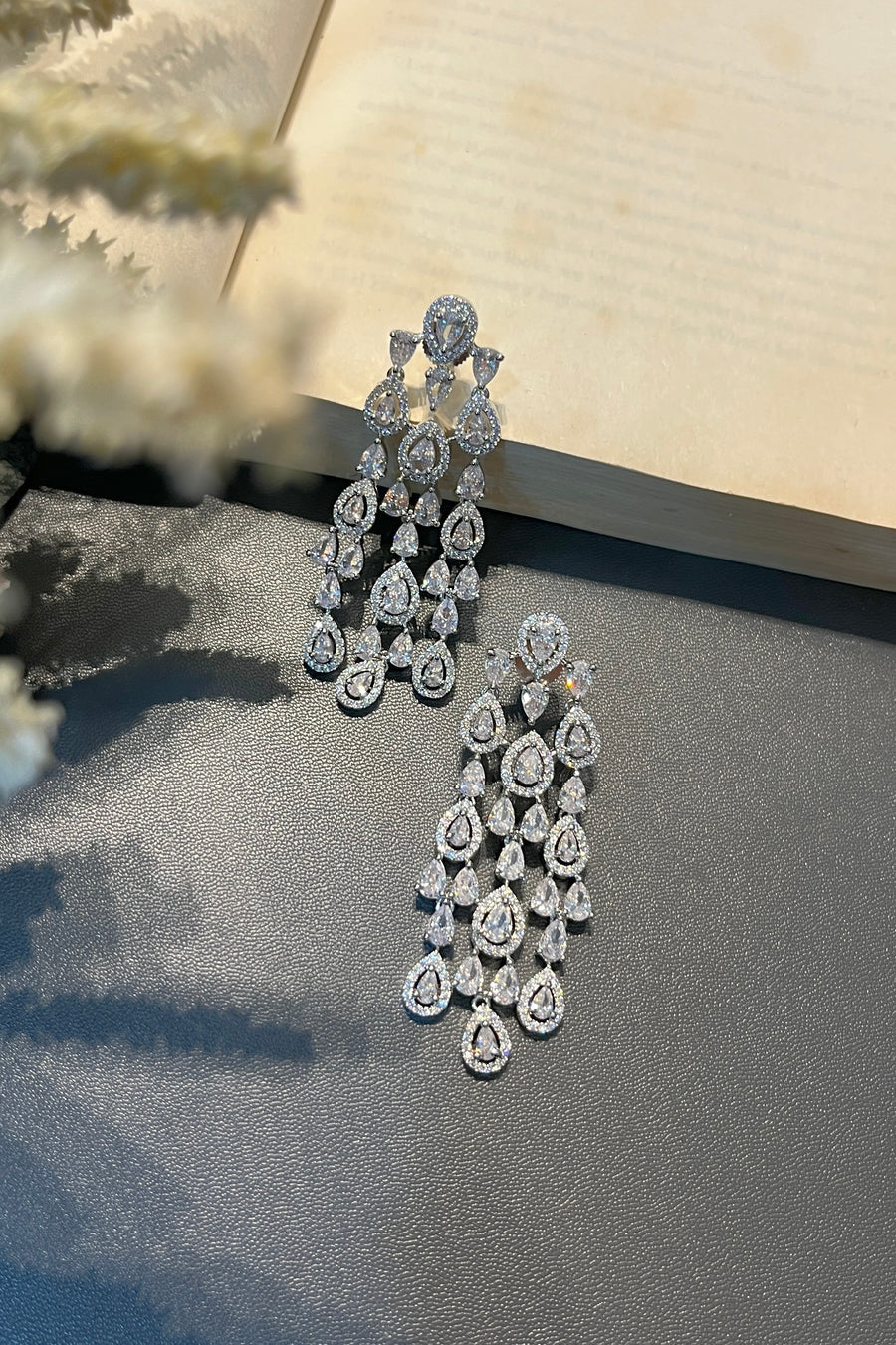 Zircon Cascading Chandelier Earrings