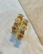 Temple Bangle Set with Pearl Accents