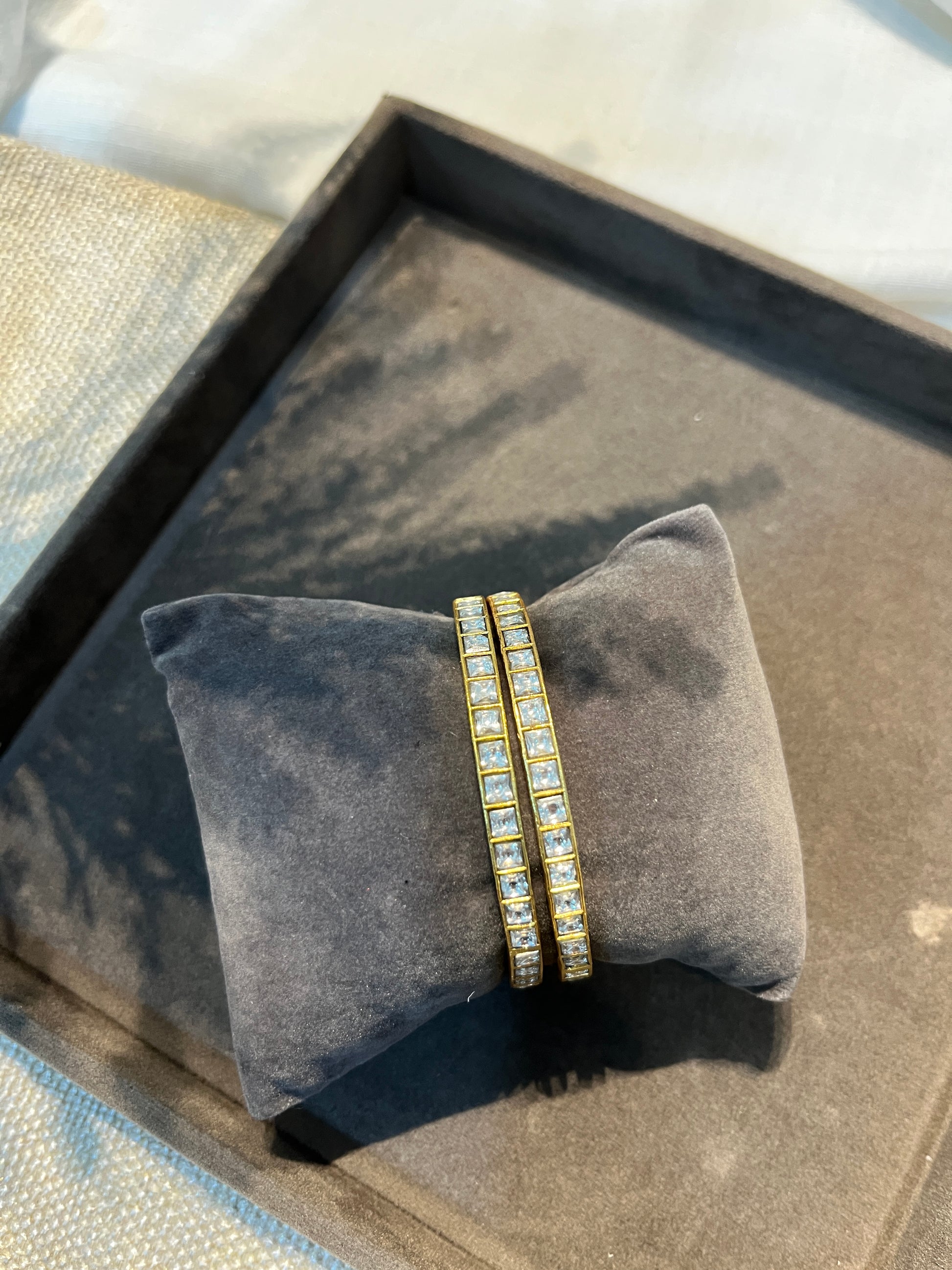 Gold Polki Style Bangles