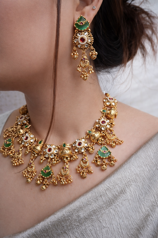 Kalash Temple Necklace Set