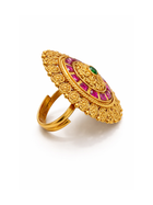 Ruby Temple Medallion Ring