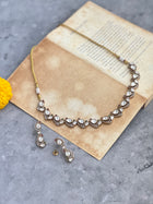 Textured Peacock Polki Gold Necklace