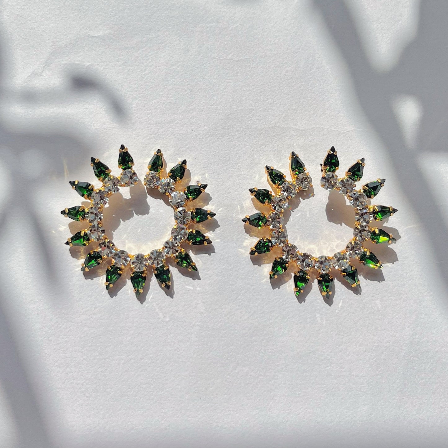 Swarovski Studded Loop Earrings