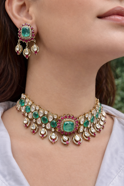 Heirloom Polki Bridal Necklace Set