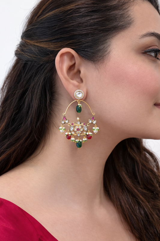 Arohi Arch Drop Chandbaali Earrings