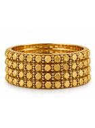 Kumari Gold Tone Plain Bangle Set of 4